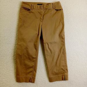 Charter Club Capri Pants Women's Petite‎ 6P Beige Stretch Cotton